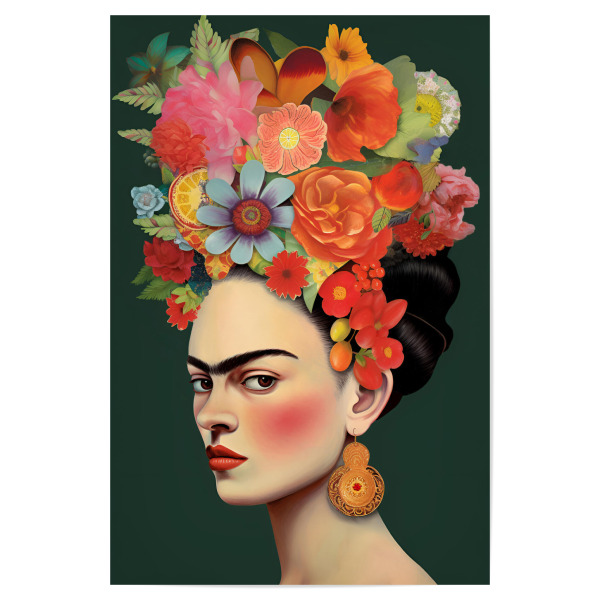 Poster "Frida Kahlo colorful" artboxONE - Floral,Menschen,Fashion