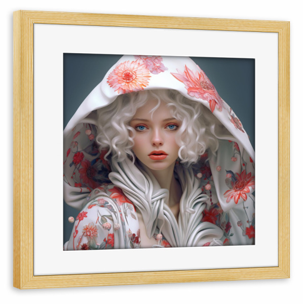 Poster mit Rahmen kiefer "MODESTIL" artboxONE - Menschen,Fashion,Streetart - Mode,Frau,Popart