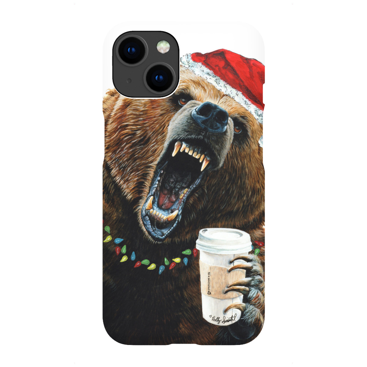 iPhone "Grizzly Mornings Weihnachten" Premium-Case Handyhülle artboxONE