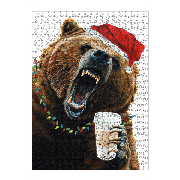 artboxONE Puzzle "Grizzly Mornings Weihnachten" artboxONE - Tiere,Weihnachten,Lustig
