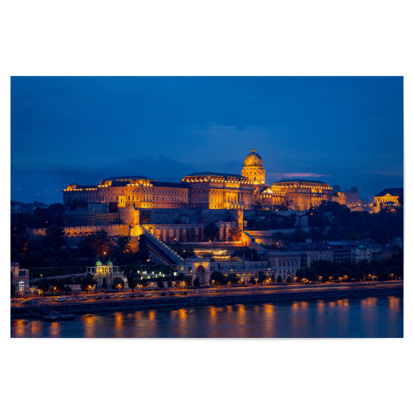 Poster 30x20 cm "Der Burgpalast in Budapest" artboxONE - Architektur,Städte / Budapest - Budapest,Ungarn,Burgpalast,Burgviertel,Donau,Buda,Pest