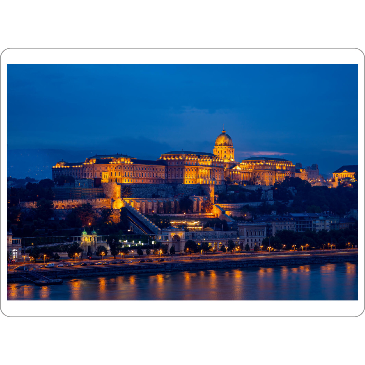 Tischset "Der Burgpalast in Budapest" artboxONE - Architektur,Städte / Budapest - Budapest,Ungarn,Burgpalast,Burgviertel,Donau,Buda,Pest