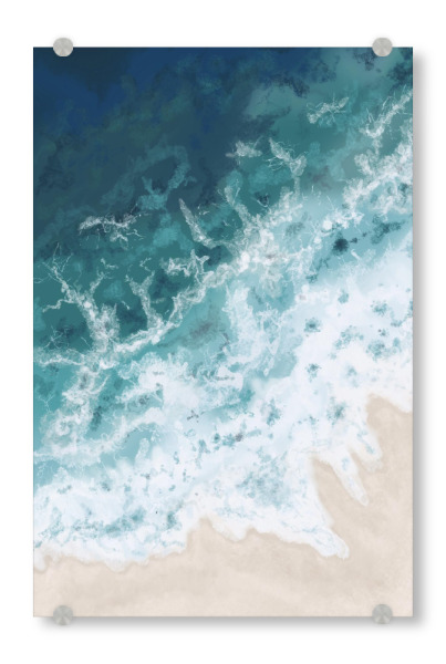 Acrylglasbild "Rushing Seashore" artboxONE - Natur,Reise / Strand und Meer
