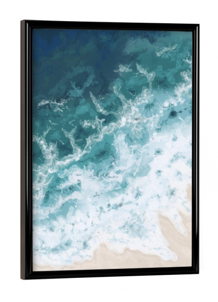 Poster mit schwarzem Rahmen "Rushing Seashore" artboxONE - Natur,Reise / Strand und Meer