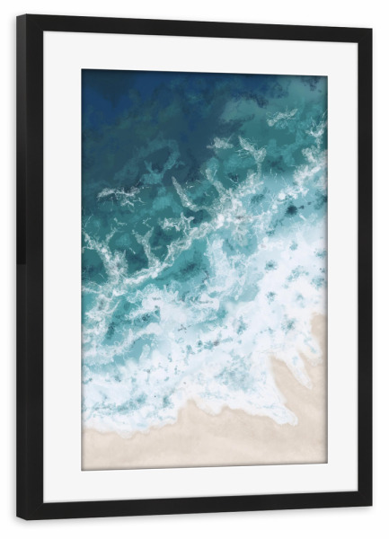 Poster mit Rahmen schwarz "Rushing Seashore" artboxONE - Natur,Reise / Strand und Meer