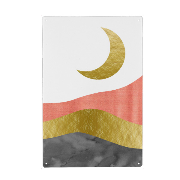 Holzbild "Moonlight gold" artboxONE - Natur,Abstrakt,Geometrie