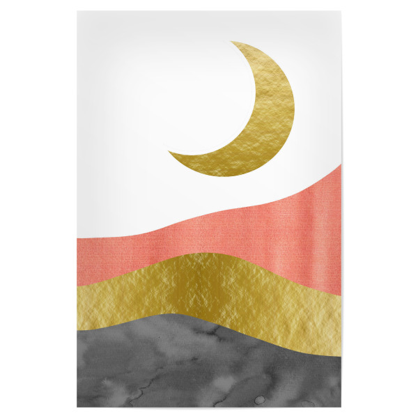 Poster 30x20 cm "Moonlight gold" artboxONE - Natur,Abstrakt,Geometrie