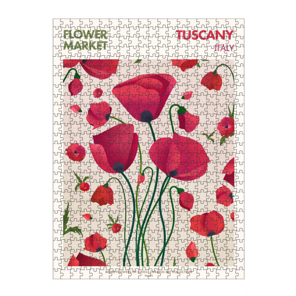 artboxONE Puzzle "Tunaboylu-Flower Market Tuscany" artboxONE - Typografie,Natur,Floral
