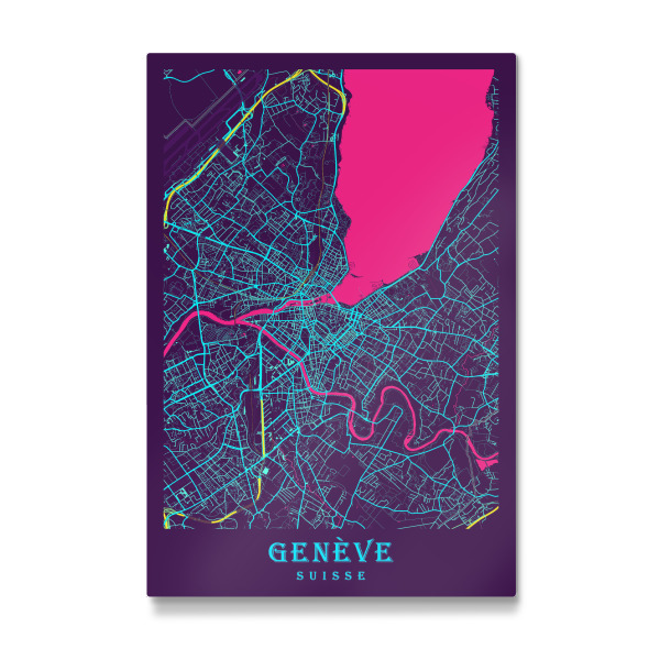 Galerie-Print "Karte von Genève" 30x20 cm artboxONE