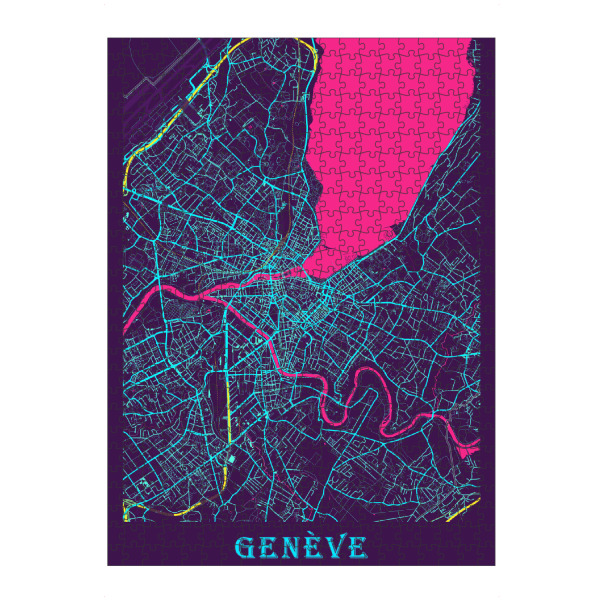 artboxONE Puzzle "Karte von Genève" artboxONE - Städte