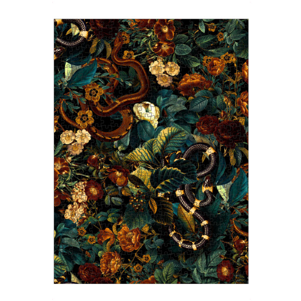 artboxONE Puzzle "Blumen- und Schlangen-Dschungel" artboxONE - Natur,Floral,Tiere