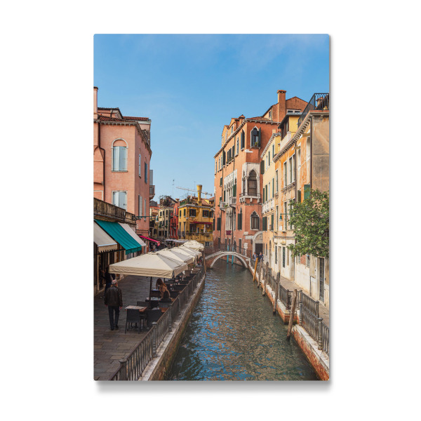 Galerie-Print "Kanal, Restaurant, Häuser" 30x20 cm artboxONE