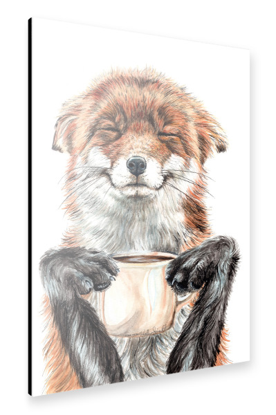 Alu-Dibond "Morgenfuchs" 30x20 cm artboxONE