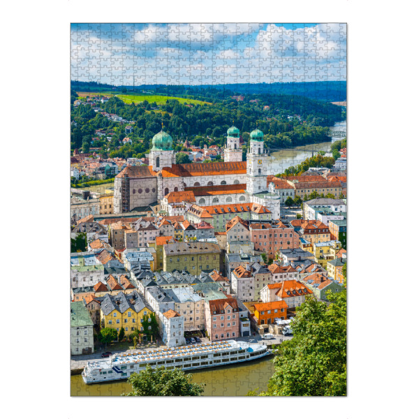 Puzzle Ravensburger "Passau im Sommer" artboxONE - Städte,Reise - Passau,Sommer,Bayern,Stadt,Deutschland,Dom,Donau,Inn - Bild passau