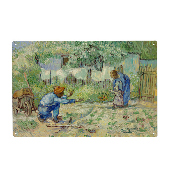 Metall Poster "Erste Schritte" artboxONE - Für Kinder,Menschen,Liebe