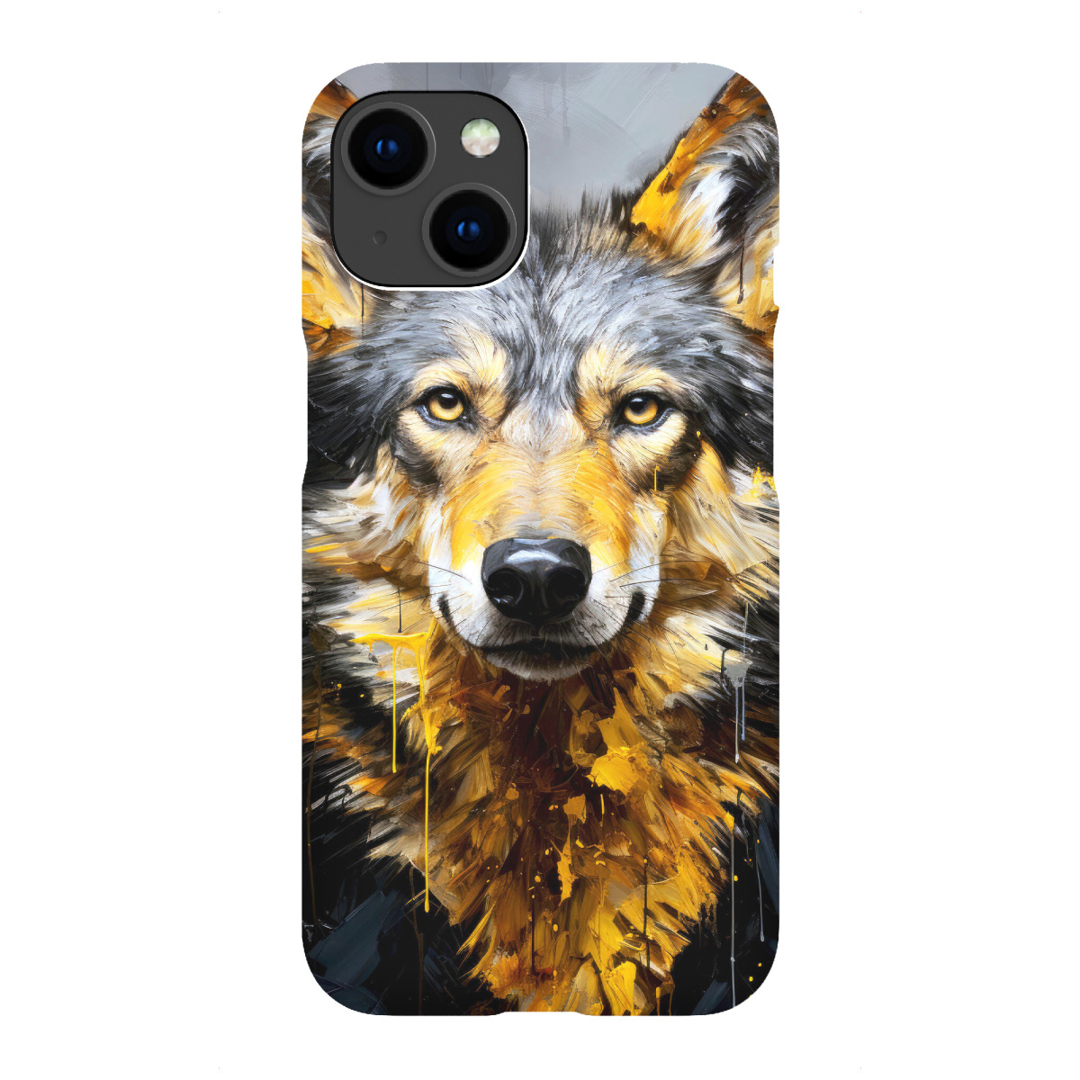 iPhone "Wolf Tierkunst A" Premium-Case Handyhülle artboxONE