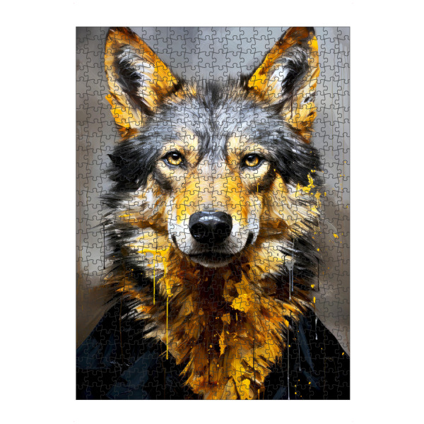Puzzle Ravensburger "Wolf Tierkunst A" artboxONE - Tiere - Wolf,Wölfe,Tier,Wildes tier,Gemälde - Bild wolf