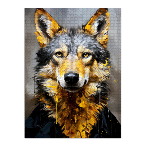 Puzzle Ravensburger "Wolf Tierkunst A" artboxONE - Tiere - Wolf,Wölfe,Tier,Wildes tier,Gemälde - Bild wolf