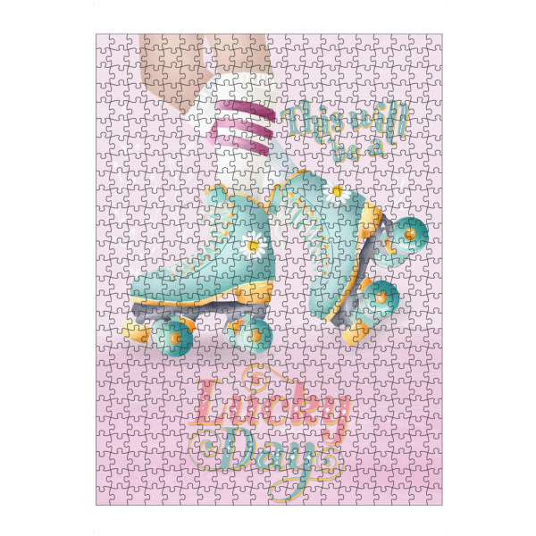 artboxONE Puzzle "Girl, this will be a lucky day" artboxONE - Typografie,Streetart,Lustig