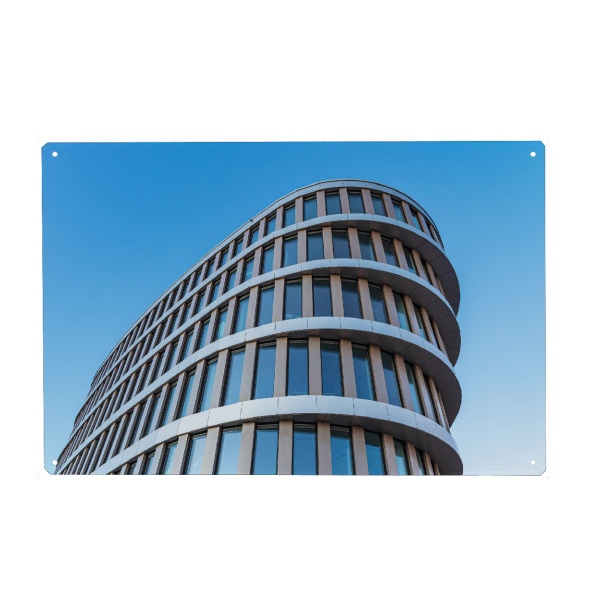 Holzbild "Modernes Gebäude in Rostock" artboxONE - Reise,Architektur,Städte / Weitere