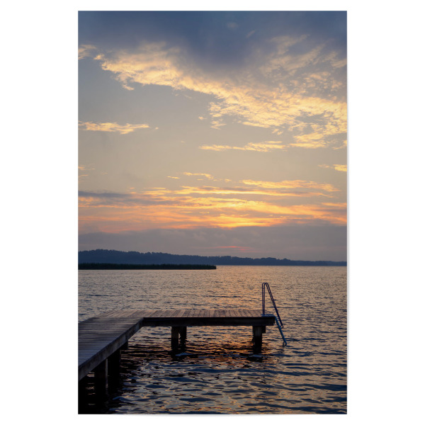 Poster "Badesteg im Sonnenaufgang" artboxONE - Natur,Reise,Architektur