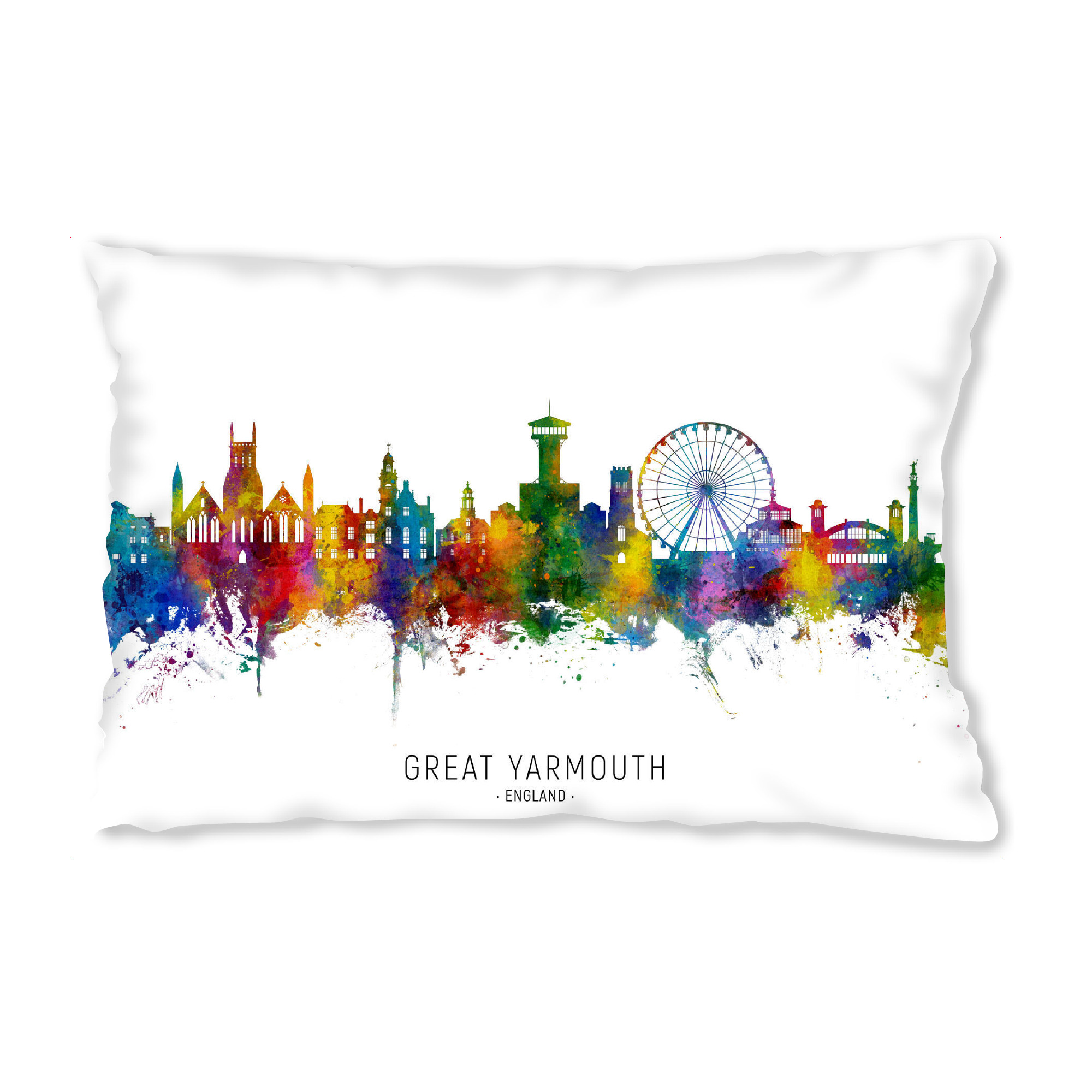 Design-Kissen "Great Yarmouth Skyline TXT" artboxONE - Städte