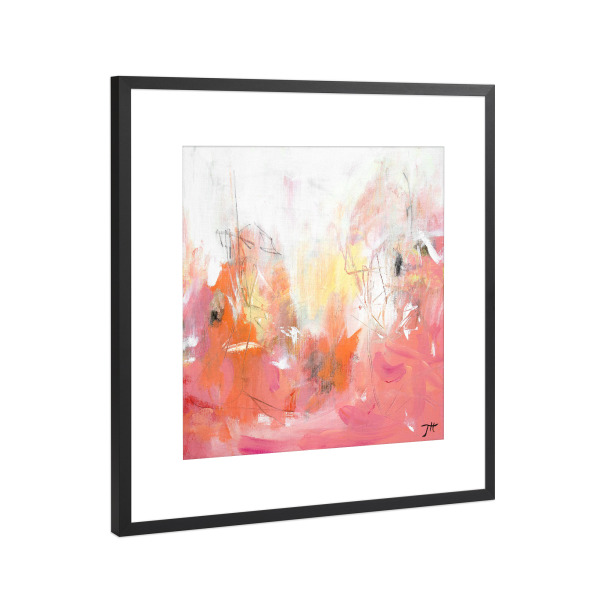 Poster mit Rahmen Schwarz (Metallic) "Tove Höglund - Breakfast in Bed" artboxONE - Abstrakt - Abstrakt,Modern,Bunt,Farbenfroh,Strich,Pinsel