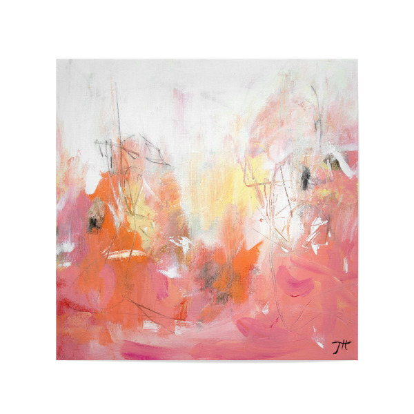 Poster 20x20 cm "Tove Höglund - Breakfast in Bed" artboxONE - Abstrakt - Abstrakt,Modern,Bunt,Farbenfroh,Strich,Pinsel