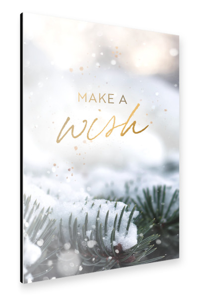 Alu-Dibond "Make a wish for Christmas" 30x20 cm artboxONE