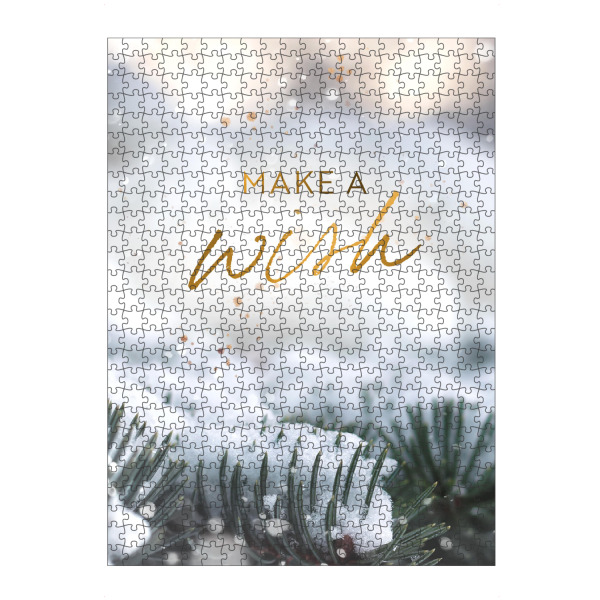 artboxONE Puzzle "Make a wish for Christmas" artboxONE - Typografie,Natur,Floral,Weihnachten