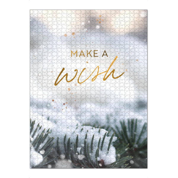 Puzzle Ravensburger "Make a wish for Christmas" artboxONE - Typografie,Natur,Floral,Weihnachten