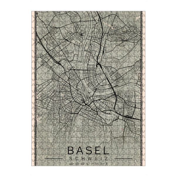 artboxONE Puzzle "Retro Basler City Map" artboxONE - Städte,Kartografie