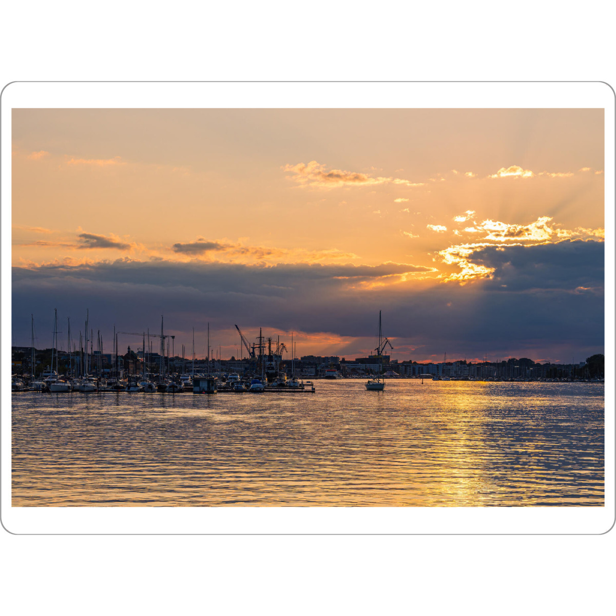 Tischset "Sonnenuntergang im Stadthafen" artboxONE - Natur,Reise