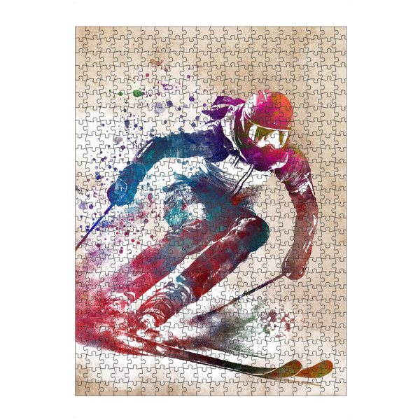 artboxONE Puzzle "Skisport Kunst B" artboxONE - Sport - Ski,Skifahren,Alpinski,Wintersport,Sport,Grafik,Sport - Bild ski