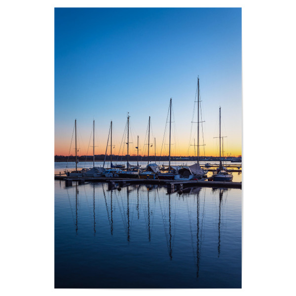 Poster "Segelboote an der Warnow" artboxONE - Natur,Reise