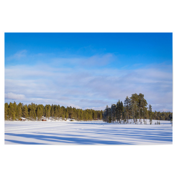 Poster 30x20 cm "See, Schnee, Wolken, Wald" artboxONE - Natur,Reise,Reise / Länder