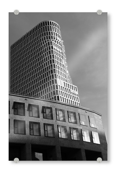 Acrylglasbild "Berlin West" artboxONE - Städte,Städte / Berlin,Schwarzweiß,Architektur - Berlin,Architektur,Schwarzweißfotografie