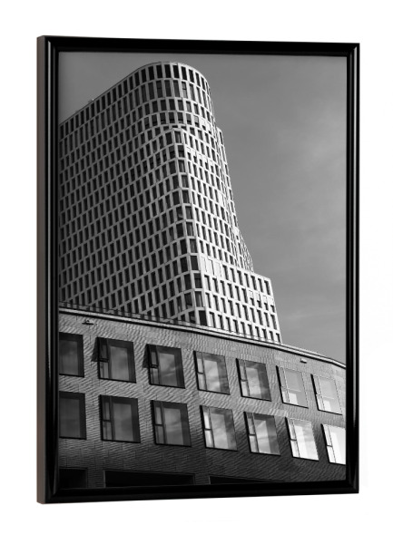 Poster mit schwarzem Rahmen "Berlin West" artboxONE - Städte,Städte / Berlin,Schwarzweiß,Architektur - Berlin,Architektur,Schwarzweißfotografie