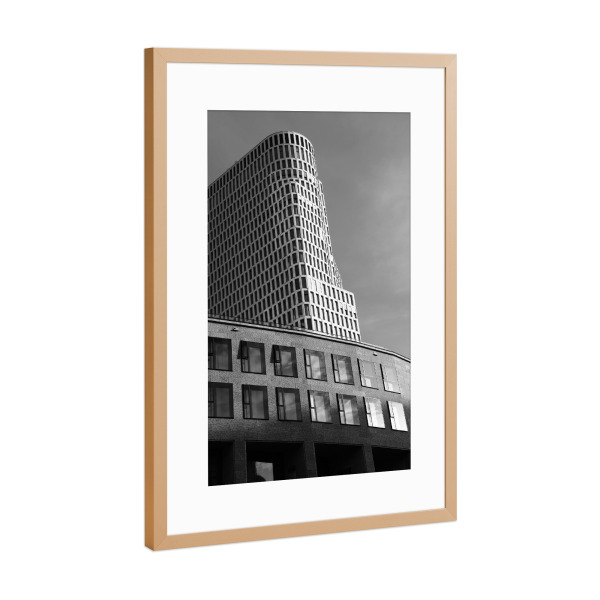 Poster mit Rahmen Kupfer "Berlin West" artboxONE - Städte,Städte / Berlin,Schwarzweiß,Architektur - Berlin,Architektur,Schwarzweißfotografie
