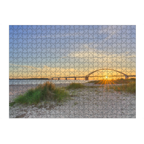 Puzzle Ravensburger "Abends am Fehmarnsund Strand" artboxONE - Reise,Architektur,Reise / Strand und Meer