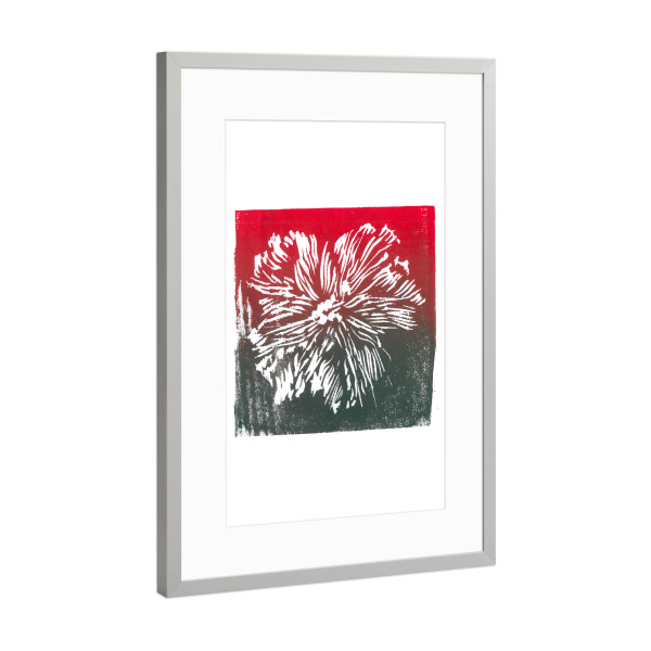 Poster mit Rahmen Silber "Magda Chmielek - Flower Duo" artboxONE - Natur,Floral,Abstrakt - Pflanze,Natur,Blume,Blüte,Botabik,Abstrakt