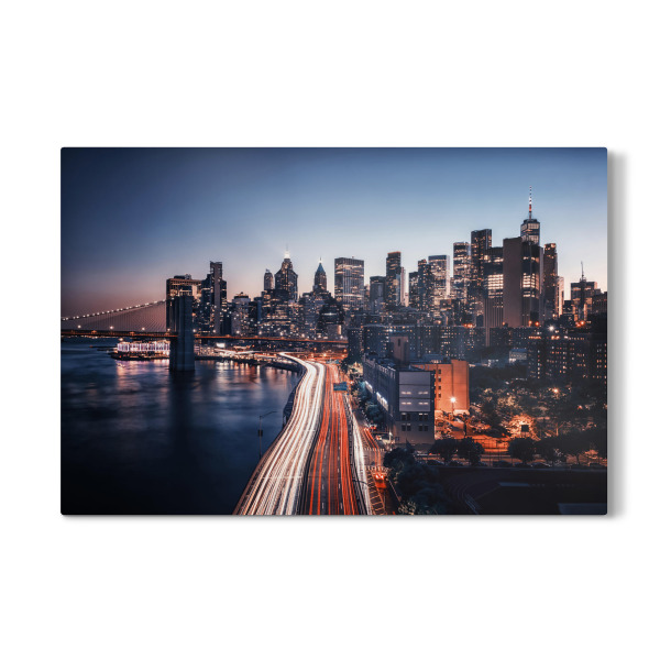 Galerie-Print "New York City am Abend" 30x20 cm artboxONE
