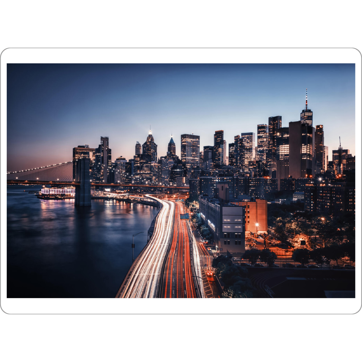 Tischset "New York City am Abend" artboxONE - Städte,Städte / New York,Reise,Architektur,Reise / Länder