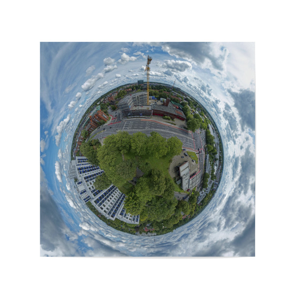 Poster 20x20 cm "HH-Bergedorf Polizei-Umbau" artboxONE - Städte,Städte / Hamburg,Reise,Architektur,Reise / Länder