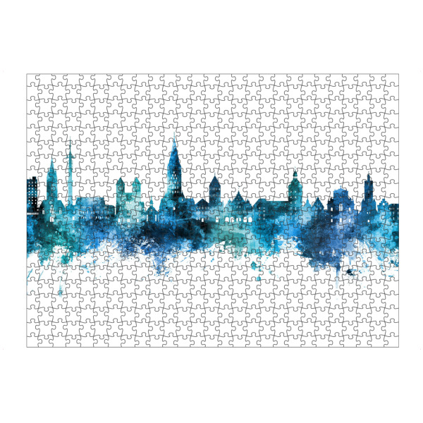 artboxONE Puzzle "Paderborn Deutschland Skyline Blau" artboxONE - Städte