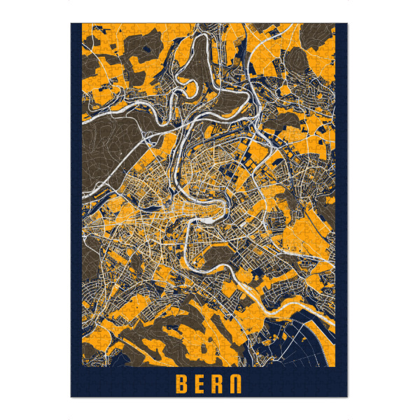 Puzzle Ravensburger "City Bern Karte" artboxONE - Städte,Kartografie