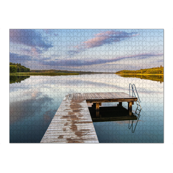 Puzzle Ravensburger "Badestelle mit Steg in Seedorf" artboxONE - Natur,Reise,Architektur