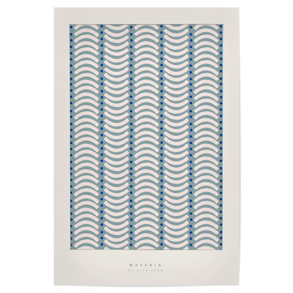 Poster 30x20 cm "Álex Roda - Wavaria" artboxONE - Typografie,Abstrakt,Geometrie