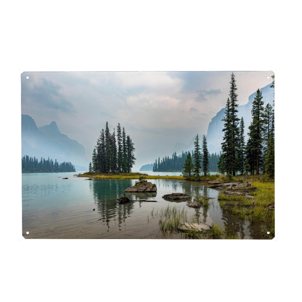 Holzbild "Spirit Island im Dunst" artboxONE - Natur,Reise