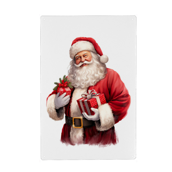 Holzbild "Retro-Weihnachtsmann-Urlaubsdesign" artboxONE - Menschen,Fashion,Weihnachten,Festivals,Lustig